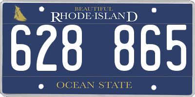 RI license plate 628865