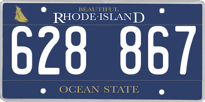 RI license plate 628867