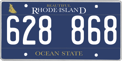RI license plate 628868