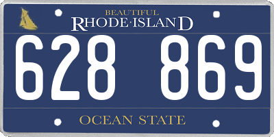 RI license plate 628869