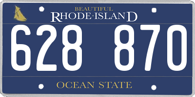 RI license plate 628870