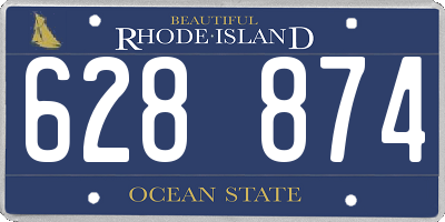 RI license plate 628874