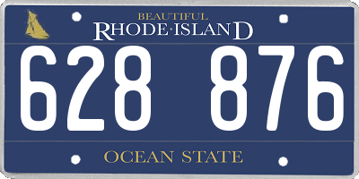 RI license plate 628876