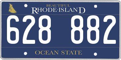 RI license plate 628882