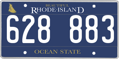 RI license plate 628883