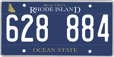 RI license plate 628884