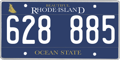 RI license plate 628885