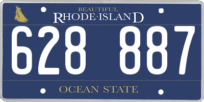 RI license plate 628887