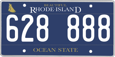 RI license plate 628888