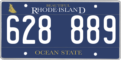 RI license plate 628889