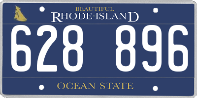 RI license plate 628896