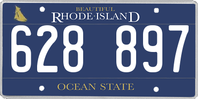RI license plate 628897