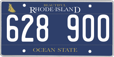 RI license plate 628900