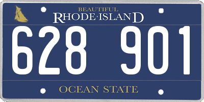 RI license plate 628901