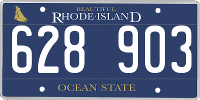 RI license plate 628903