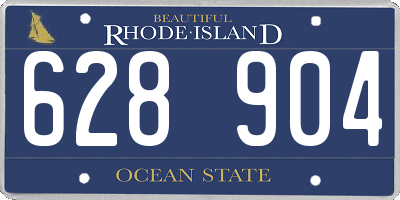 RI license plate 628904