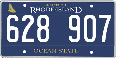 RI license plate 628907