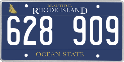 RI license plate 628909