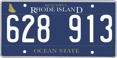 RI license plate 628913