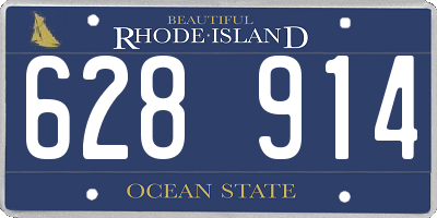 RI license plate 628914