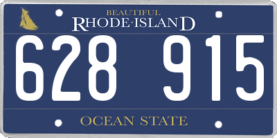 RI license plate 628915