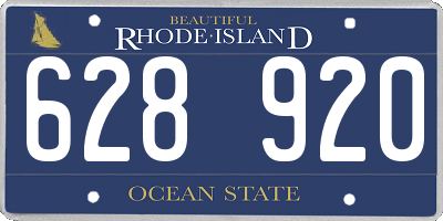 RI license plate 628920