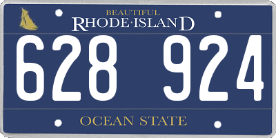 RI license plate 628924