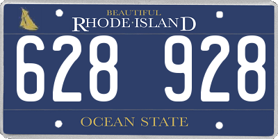 RI license plate 628928