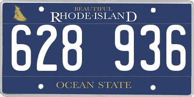RI license plate 628936