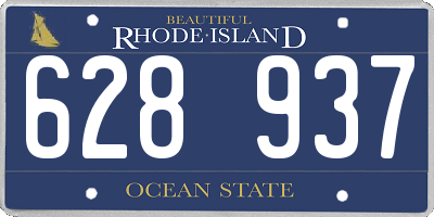 RI license plate 628937