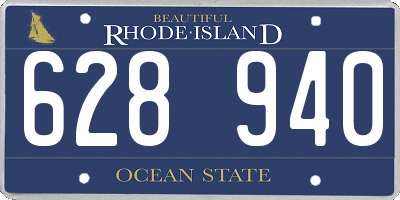 RI license plate 628940