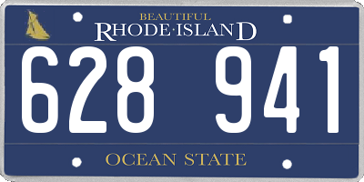 RI license plate 628941