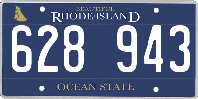 RI license plate 628943