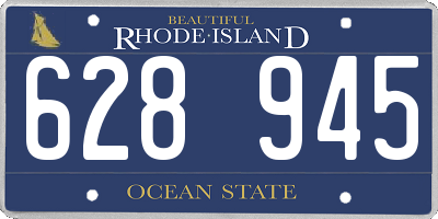 RI license plate 628945