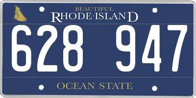 RI license plate 628947