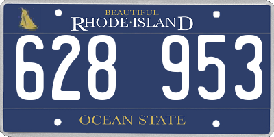 RI license plate 628953