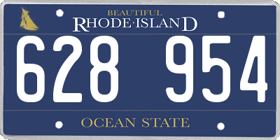RI license plate 628954