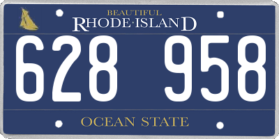 RI license plate 628958