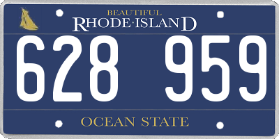 RI license plate 628959