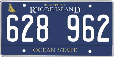 RI license plate 628962