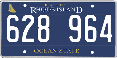 RI license plate 628964