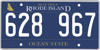 RI license plate 628967