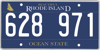 RI license plate 628971