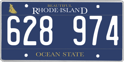 RI license plate 628974
