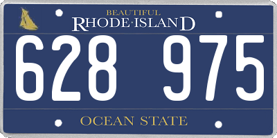 RI license plate 628975
