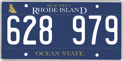 RI license plate 628979