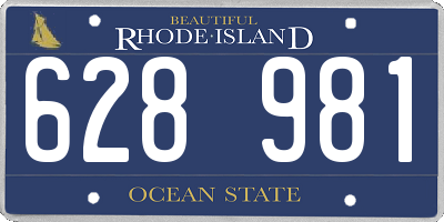 RI license plate 628981