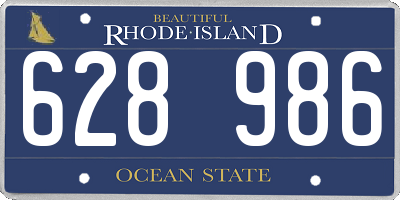 RI license plate 628986