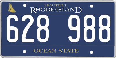 RI license plate 628988
