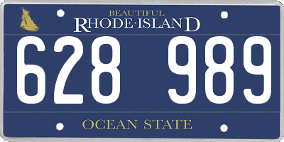 RI license plate 628989